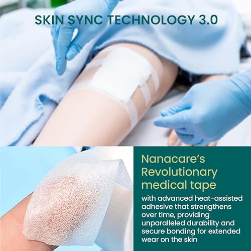 Nanacare Paper Surgical Tape 1 Inch X 11Yd +10Pc Gauze Pads| 4 Rolls Microporous Micropore Tape|Medical Tape For Skin, Dressings, Face, Wound Care | First Aid Bandage Tape thumb #5