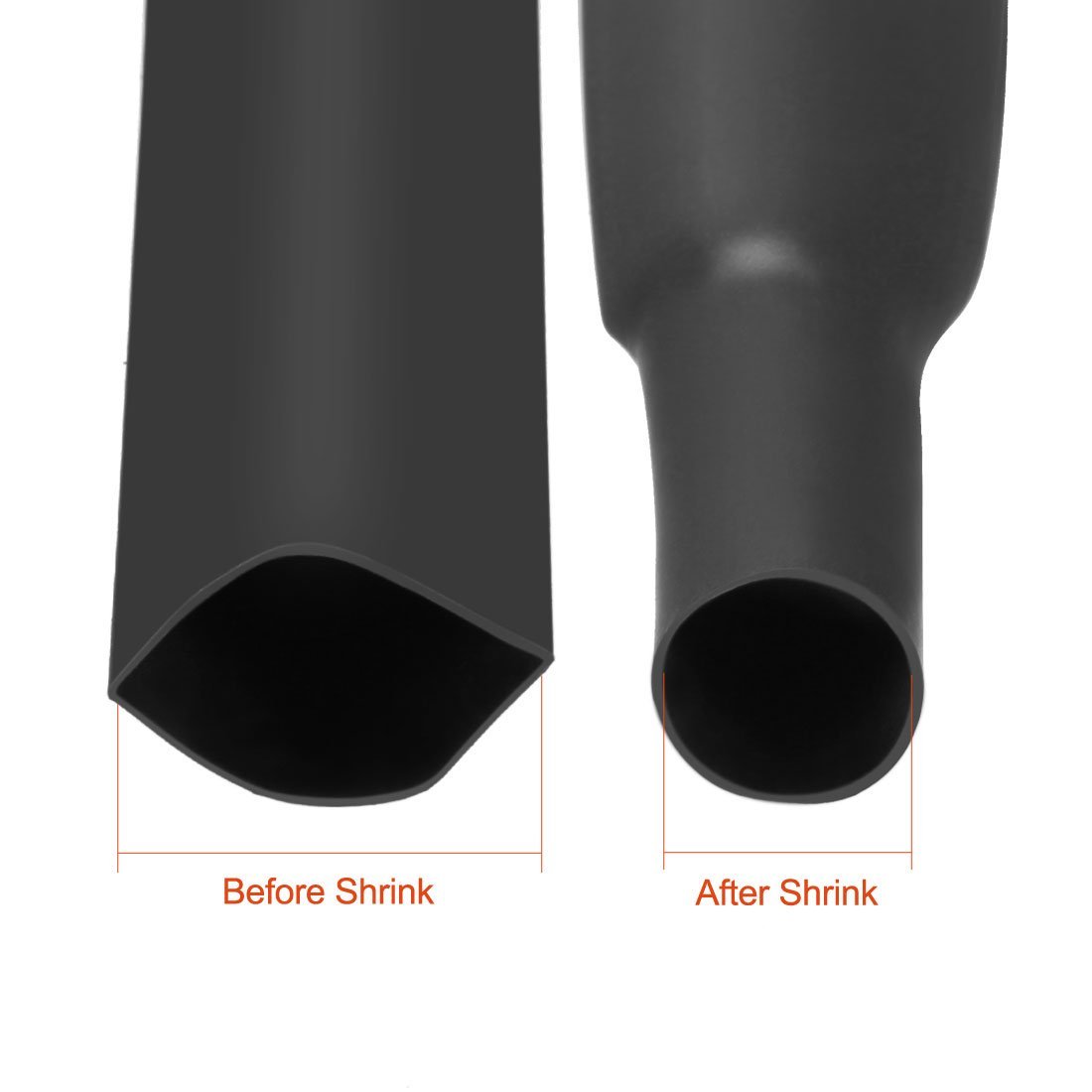 IBOWZ Guaina Termorestringente Tubi Guaina termorestringente in PVC Piatto per Batteria, Spessore 0,15 mm, 1 kg, per Batteria 18650, Larghezza 250/350/400 mm (Nero), 350 mm/6 m