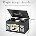 10-in-1 Record Player with Built-in Speakers Wireless Playback, CD & Cassette Player, USB Player, AM/FM Radio, 3 Speeds Turntable Vinyl Record Player Black