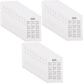 Ciieeo 30 Peças Folhas Soltas 2023 Defletor Abas Mensais A6 Divisores De Fichário Divisor Mensal Separador De Página Divisórias Transparentes Abas De Livro Separador Transparente De