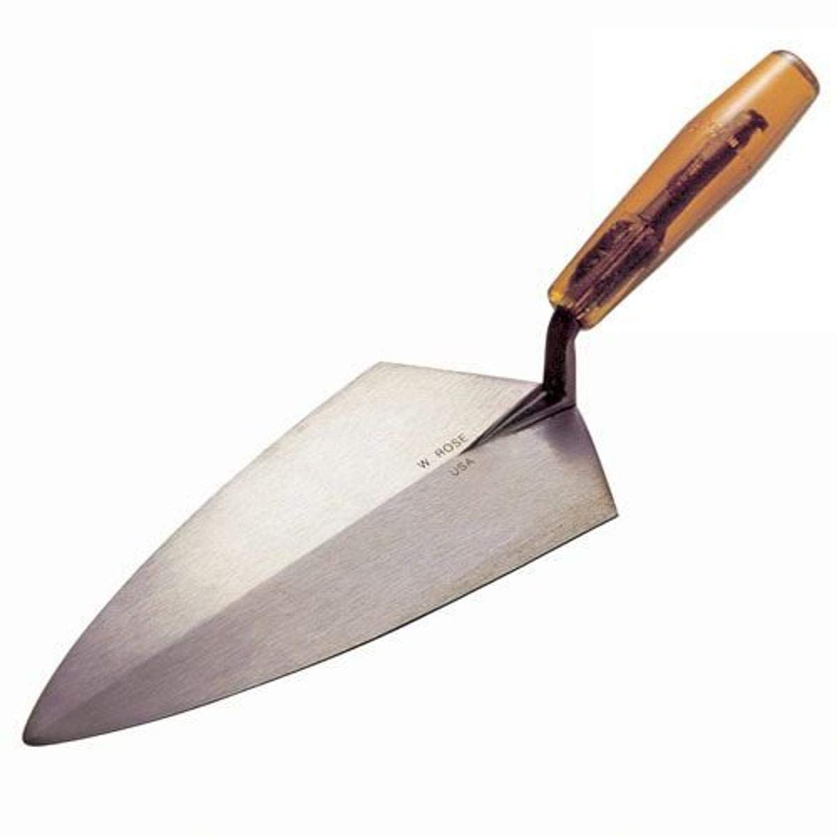 Kraft Tool Co. Silver,Brown,Black Kraft Tool Ro1410-12 W. Rose Philadelphia Brick Trowel With Plastic Handle, Standard Shank, 12-Inch