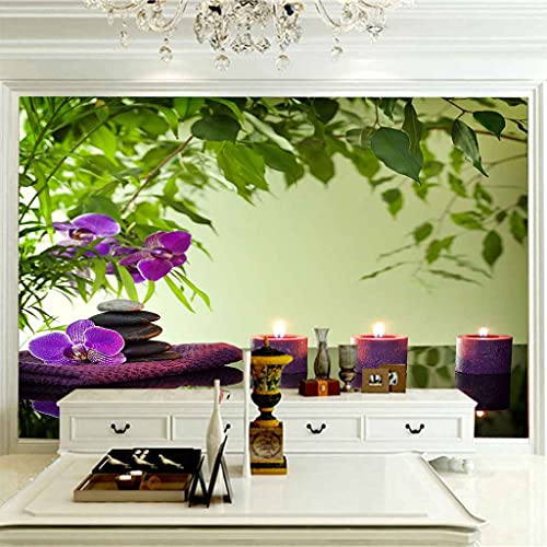 Papier peint 3D violet auto-adhésif sans colle pour masquer un mur abîmé - 4