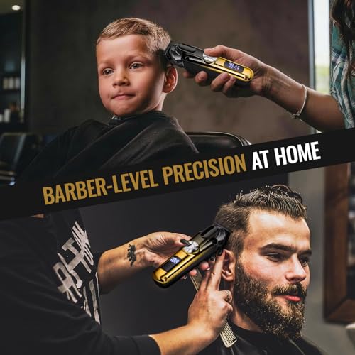 Image of Hair Trimmer for Men,Rechargeable Trimmer Men Beard | IPX6 Waterproof, Travel Lock, 90min Runtime, Type-C Charge, Zero Gapped T-Blade, for Fade Cut, Wet /Dry Use, for Travel & Home