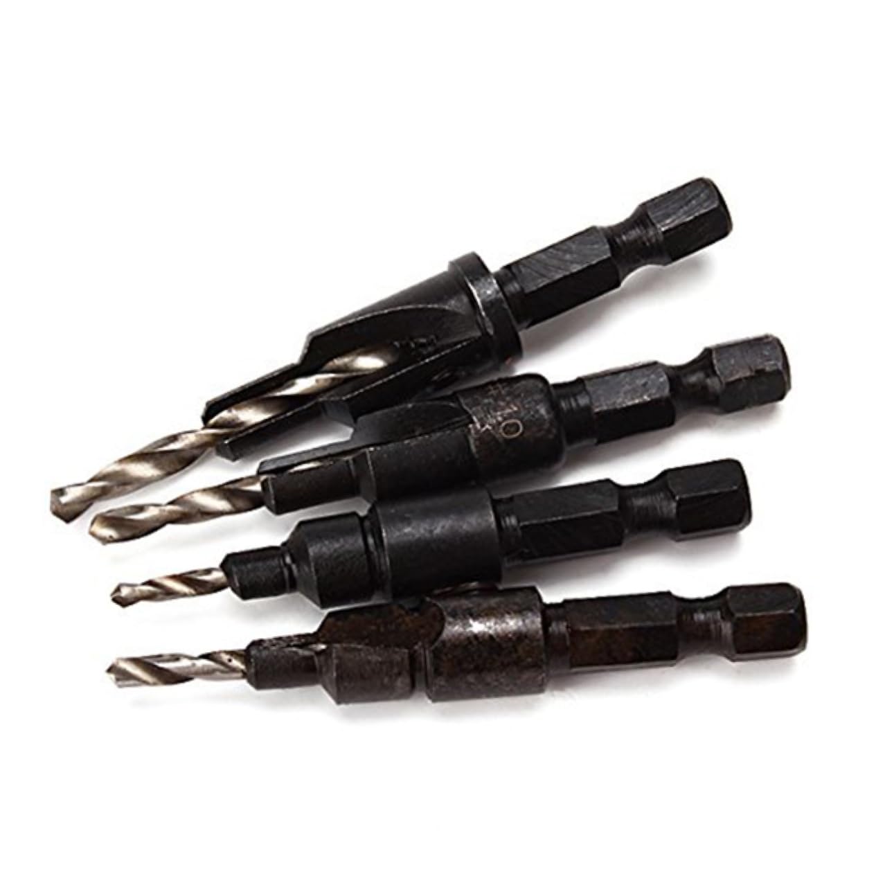 Veemoon 4pcs Opener Bits Carpenter Drill Bit Pilot Drill Bits Blackalicious Wood Work Screw Driver Screwdriver Blackc Countersink Drill Bit The Black Woodworking Drill
