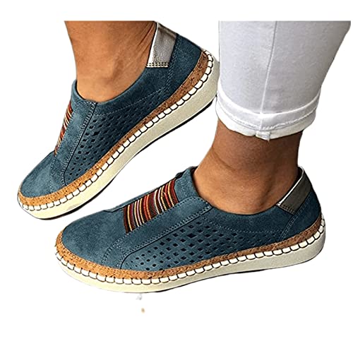 Ladmiple Sneakers For Women Slip On Wide Width Low Top Casual Canvas Walking Shoes Dressy Summer Fashion Flats Loafers2