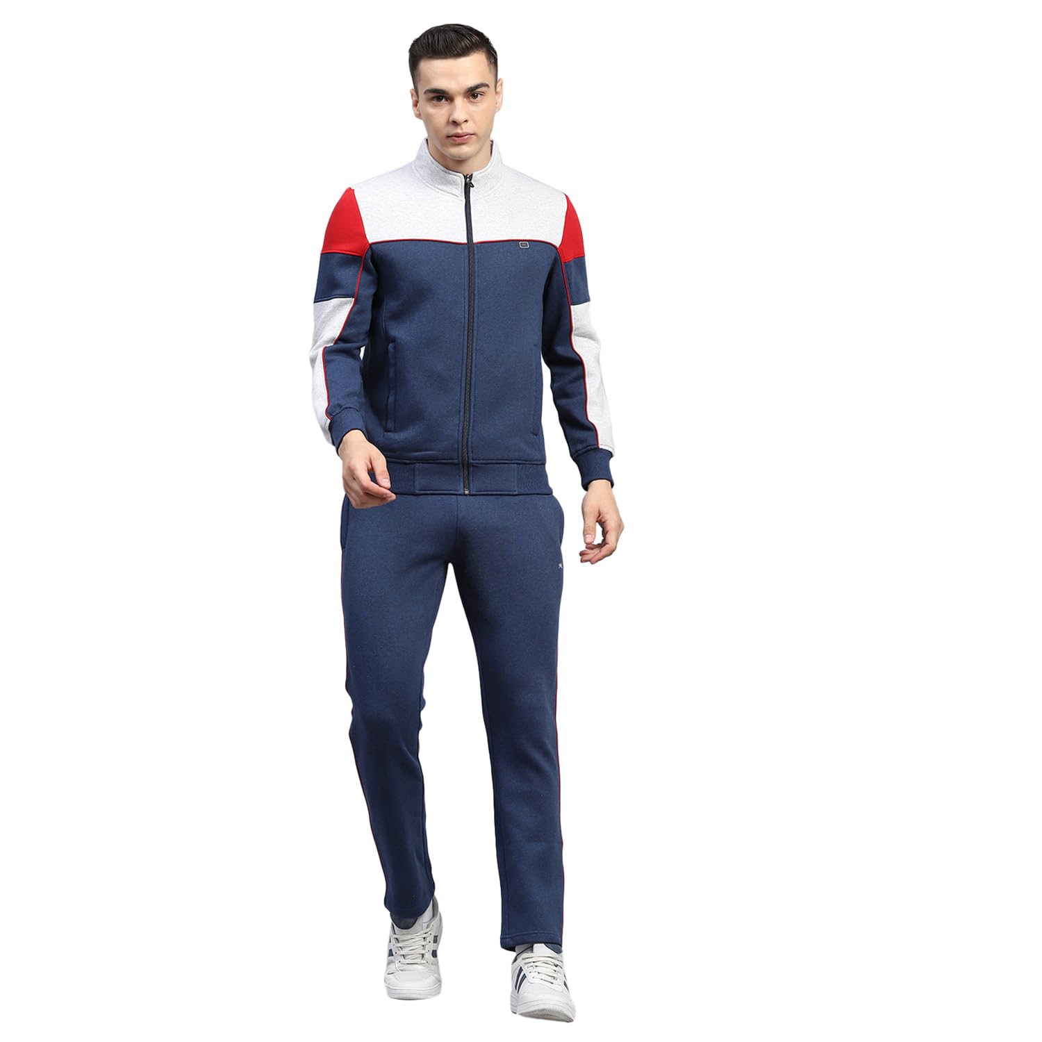 monte carlo Mens Solid Mock Neck Full Sleeve Tracksuit (224066548)-picture-15