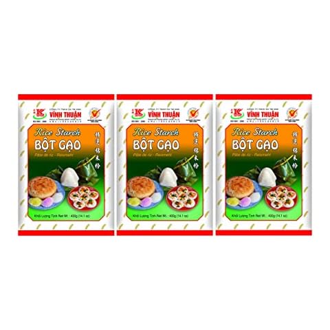 Vinh Thuan — Rice Starch — Gluten Free — Bot Gao, 1 Bag (14.1 oz, Pack of 3) Cover