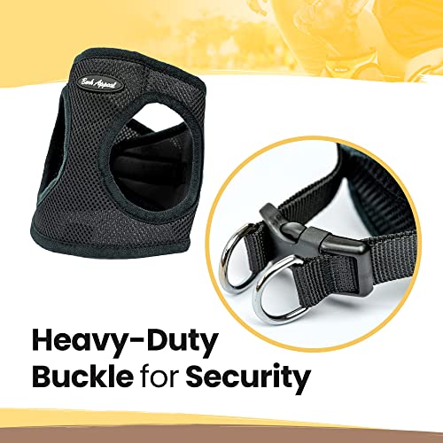 Bark Appeal Step-In Dog Harness, Mesh Step In Dog Vest Harness For Small & Medium Dogs, Non-Choking With Adjustable Heavy-Duty Buckle For Safe, Secure Fit – (Small, Black) #TOP2