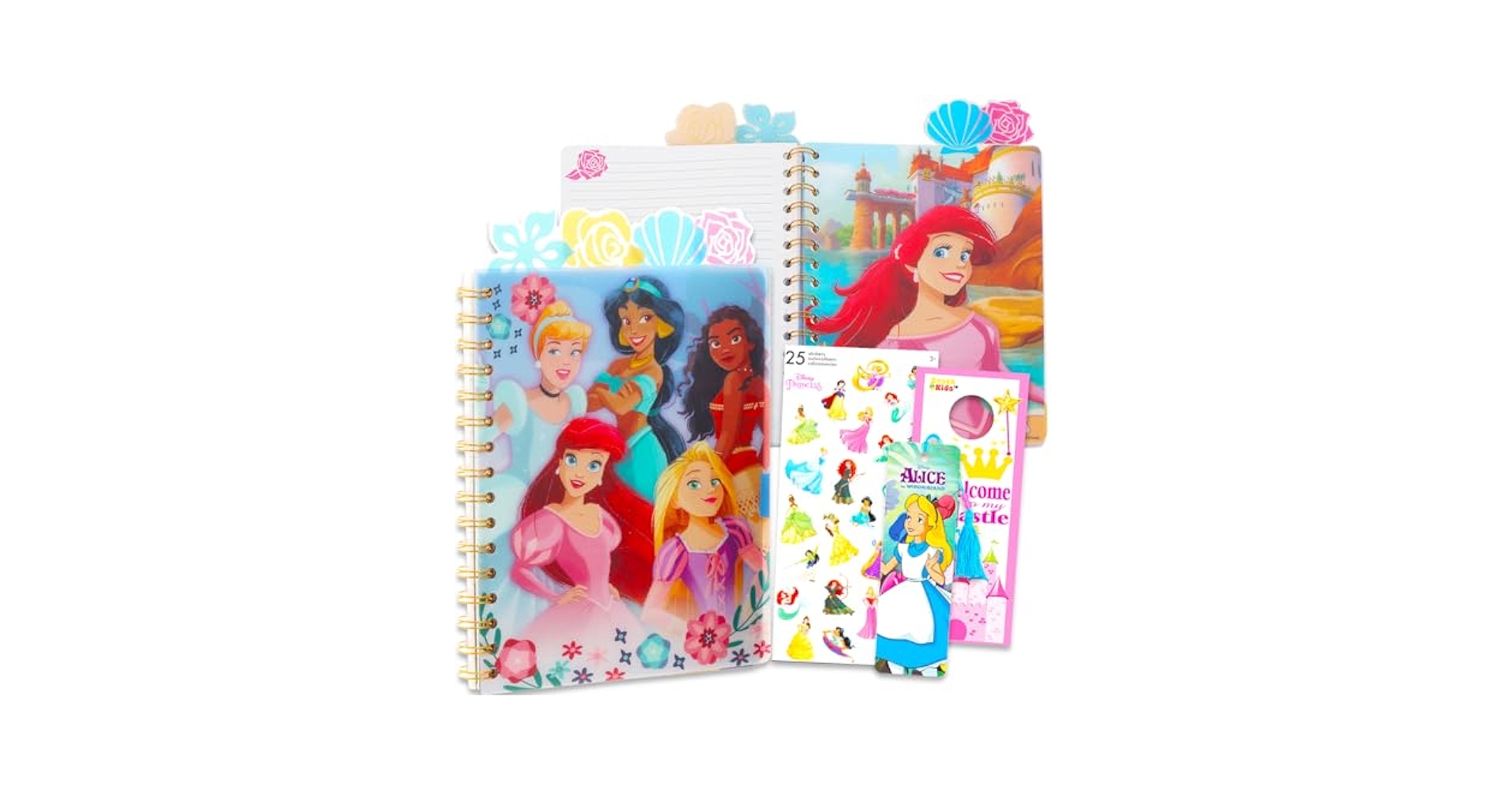 Disney Princess Tabbed Journal Set - Bundle with Disney