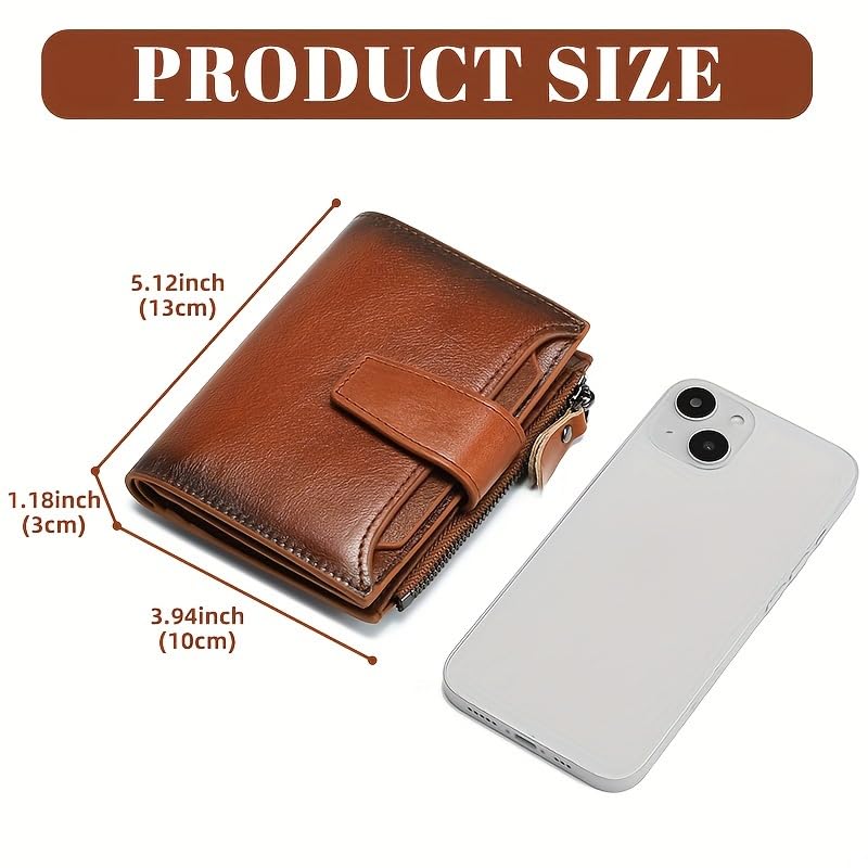 Wallet Women,Small Wallet for Women | Genuine Leather | Bifold | Compact | RFID Blocking (Black)3