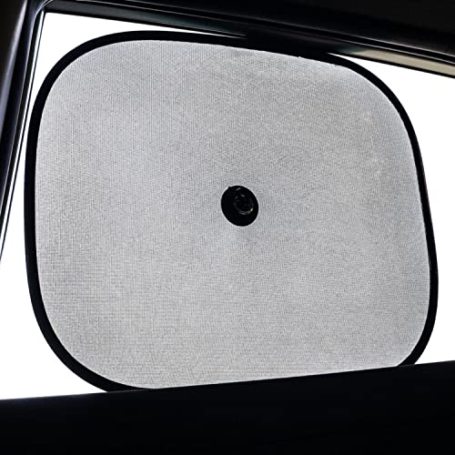 Image of Car Window Curtain Sticky Sun Shades for Hyundai Grand I10, 2013-2017 Model, Universal Fit Sunshades for Side Window, Rear Window, Color : Black, 4 Pieces