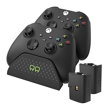 Venom Twin Charging Dock with 2 x Rechargeable Battery Packs Black