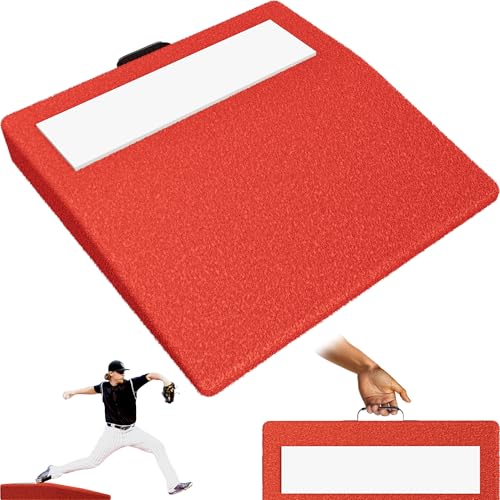 Portable Pitching Mound - Regulation Size with Professional Pitching Rubber & Antifade Turf - Pitchers Mound for Baseball Softball Training, Ideal for Youth, Indoor&Outdoor Use 30 x 30 x 4 Inch