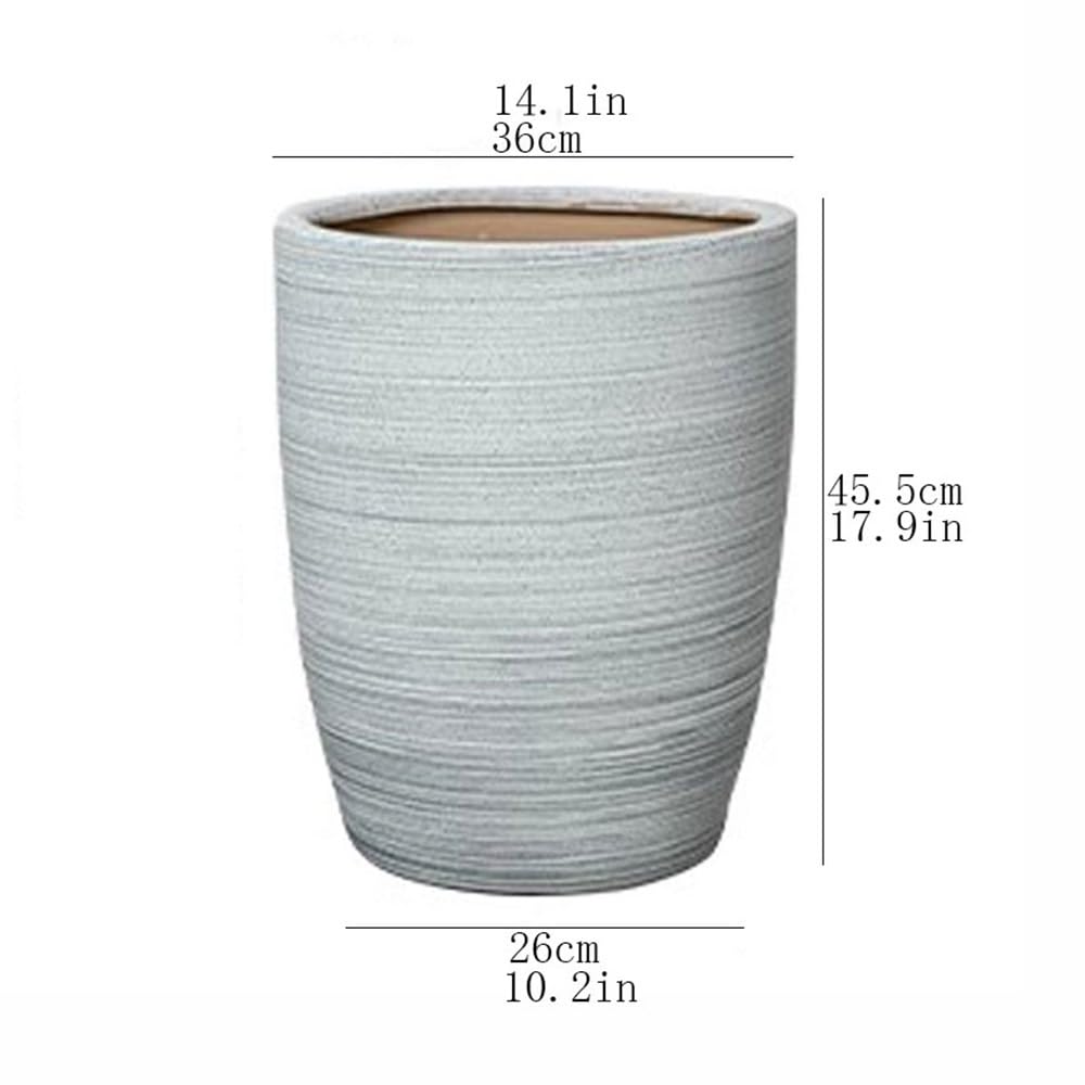 Doniczki na rośliny Ceramiczna stojąca donica na rośliny, ozdobna donica z otworami drenażowymi, wzór linii, doniczki, do ogrodów i tarasów Doniczka