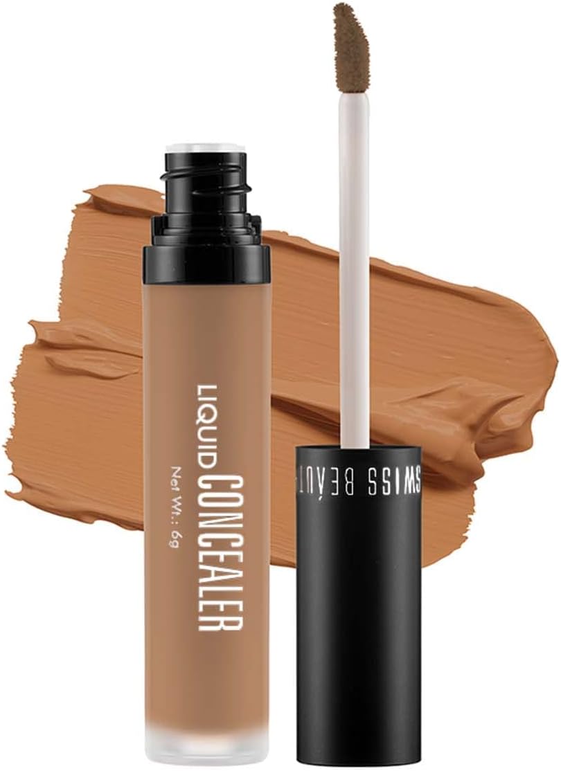 SWISS BEAUTY Liquid Light Weight Concealer With Full CoverageEasily Blendable Concealer For Face Makeup With Matte Finish Shade-, 6g Warm-Sand 6 g (Pack of 1)