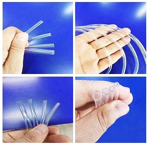 Bbypp RG-2345MM-3M Clear Tubing Assortment, 2Mm 3Mm 4Mm 5Mm Id, 12 Meters Lengh In All, 1Mm Thickness, Flexible Plastic Tube Hose Set thumb #1