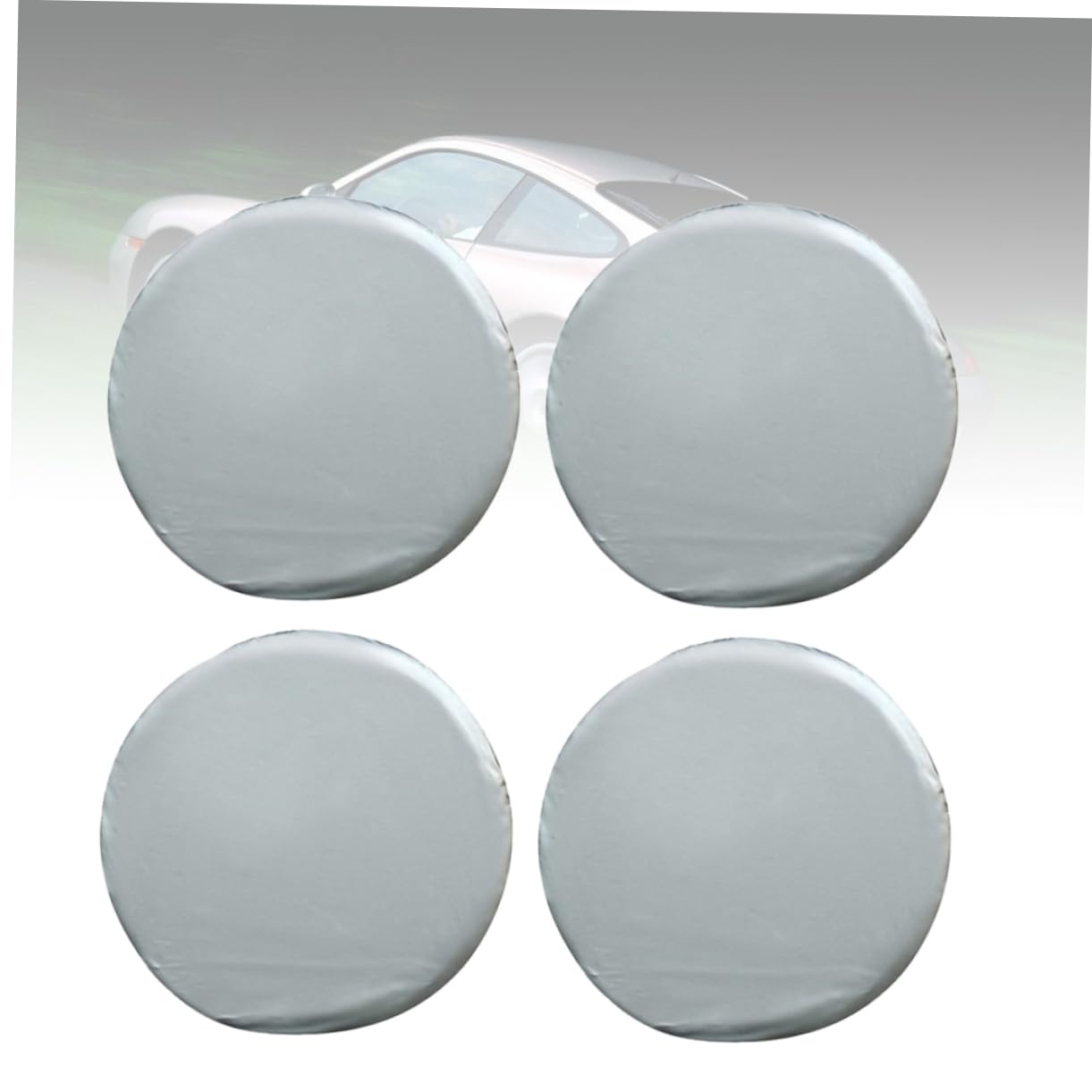PartyKindom Funda Protectora para Neumáticos de Coche 4piezas de Tela Oxford Resistente a Rayaduras Color Plata para Ruedas de 27 a 29 Pulgadas