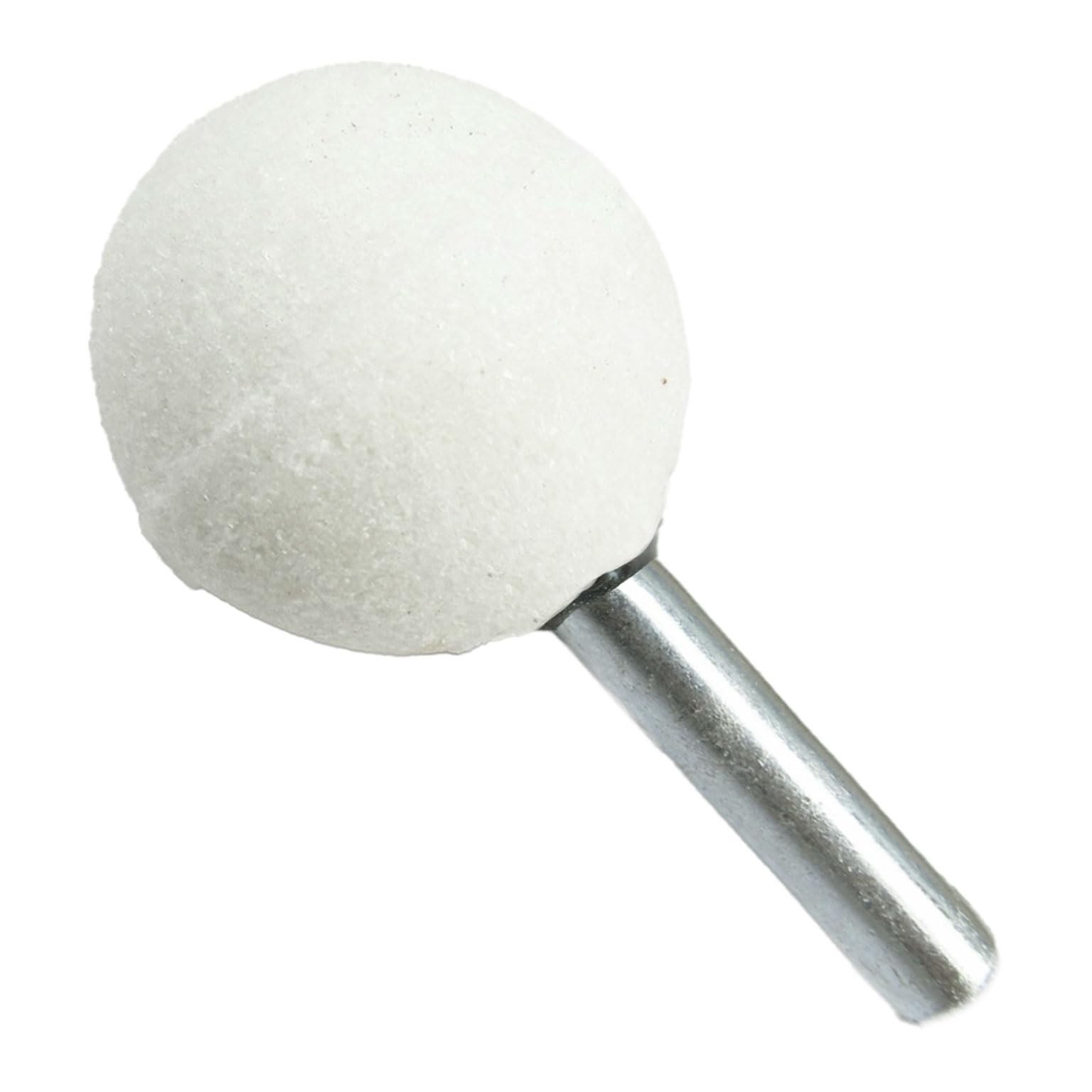 10PCS Ball Grinding Bit 6mm x 30mm Mounted Points Grinding Wheel Head White Corundum Sphere Rotary Burrs for Ceramic Stone Metal DIY Sanding