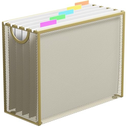 Hanging File Organizer, Letter-size File Holder Filing Box with 5 ...