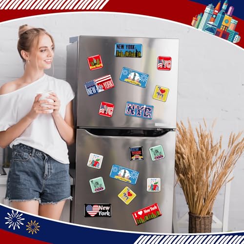 36 imanes decorativos New York para refrigerador miniatura 5