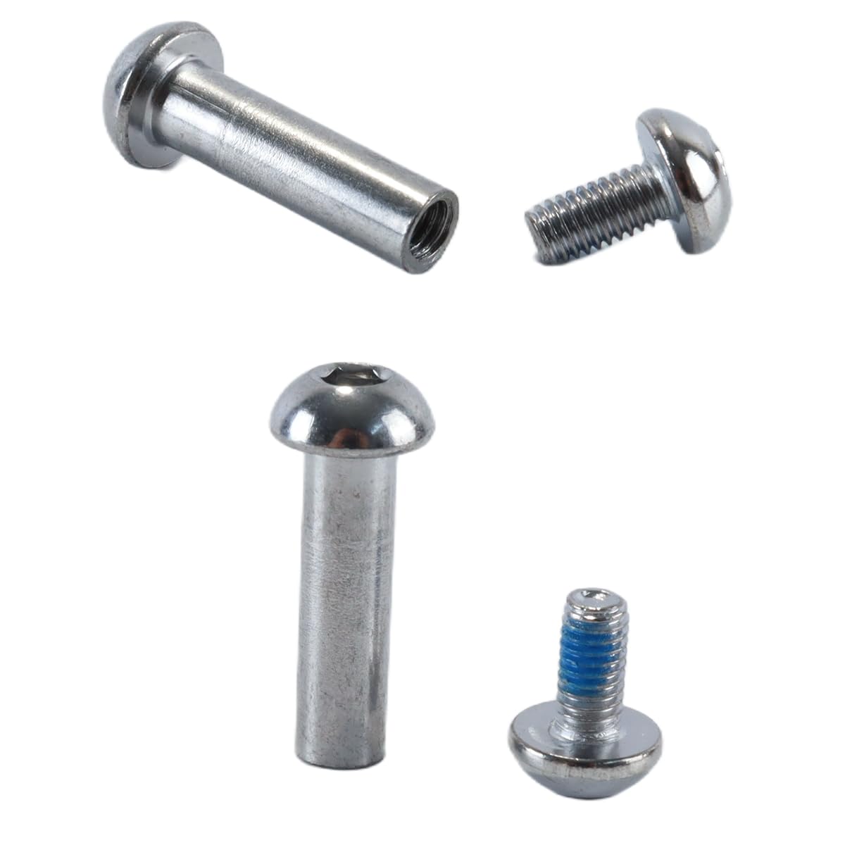 ACOLY 5Sets MTB Bike Rear Suspension Shock Mounting Bolt Semi-Round Hexagon Socket Locking Screws Female Nail(Φ8 x 29)