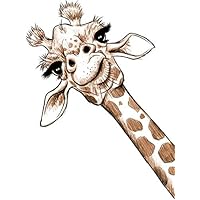 LA STICKERS Sketch Giraffe Art - Sticker Graphic - Auto, Wall, Laptop, Cell, Truck Sticker for Windows, Cars, Trucks