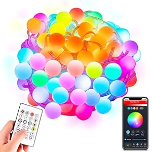 Miavogo Led-lichtketting, 10 m, voor binnen en buiten, 20 verlichtingsmodi, waterdicht, app & afstandsbediening, intelligente spraakbediening, geschikt voor balkon, decoratie, feest enz