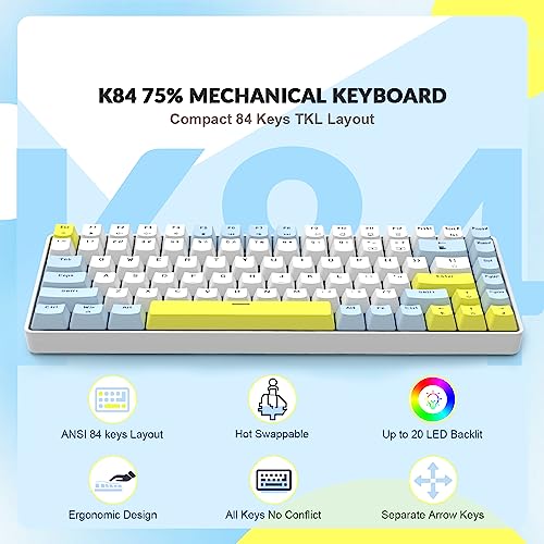 Teclado Mecánico RK-84 Compacto USB-C RGB miniatura 2