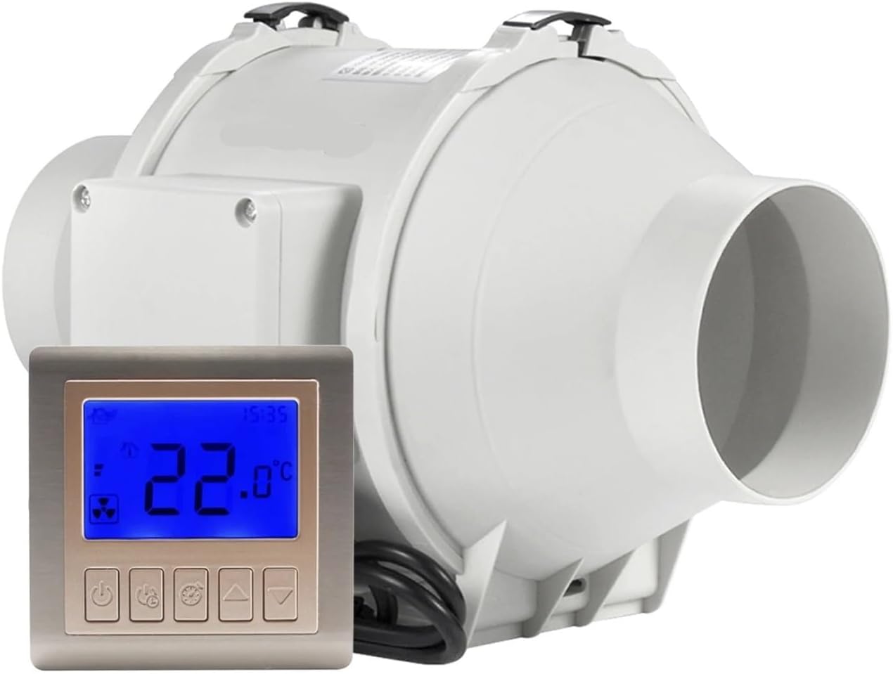 5-inch Timed Exhaust Fan Duct Fan with Switch Controller 220V HF-125PMZC