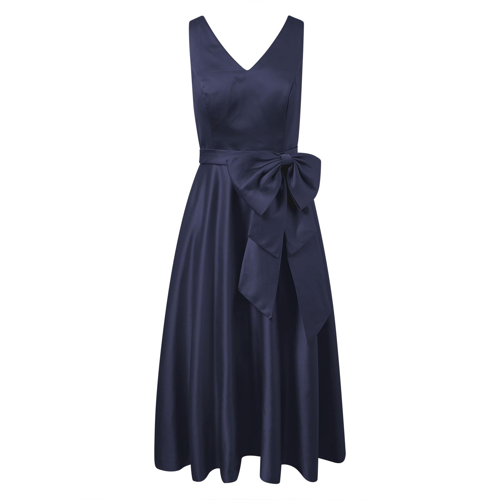 Abito da donna elegante in raso, per occasioni festive, cocktail, da ballo, design comodo, di alta qualità, slim fit