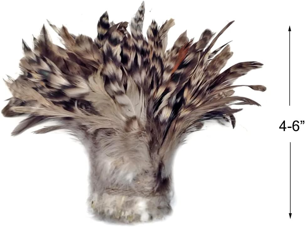 1 Yard - Natural Gray Chinchilla Strung Rooster Schlappen Wholesale Feathers (Bulk) Halloween Costume Craft Supply | Moonlight Feather