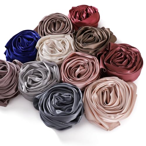 Artificial Silk Satin Scarves for Women, Large, 69“X27.5”2