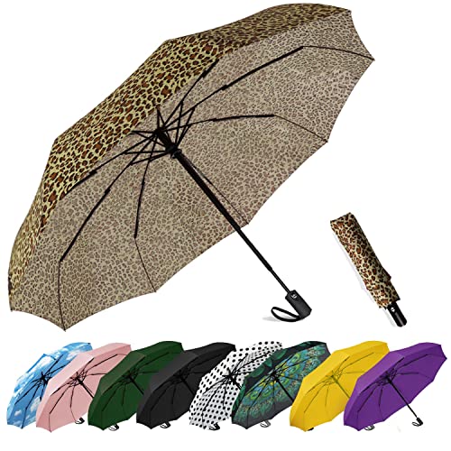 Image of SIEPASA Umbrella for Men - Automatic Large Size Foldable Umbrella with Travel Cover for Man and women - 3 fold Windproof umbrella