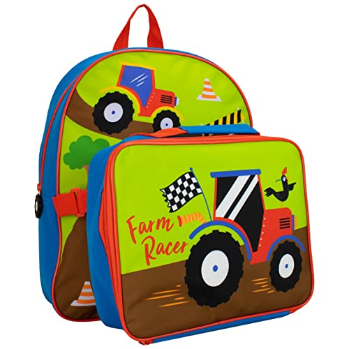 Sac à dos et sac à lunch multicolore tracteur Harry Bear pour enfants
