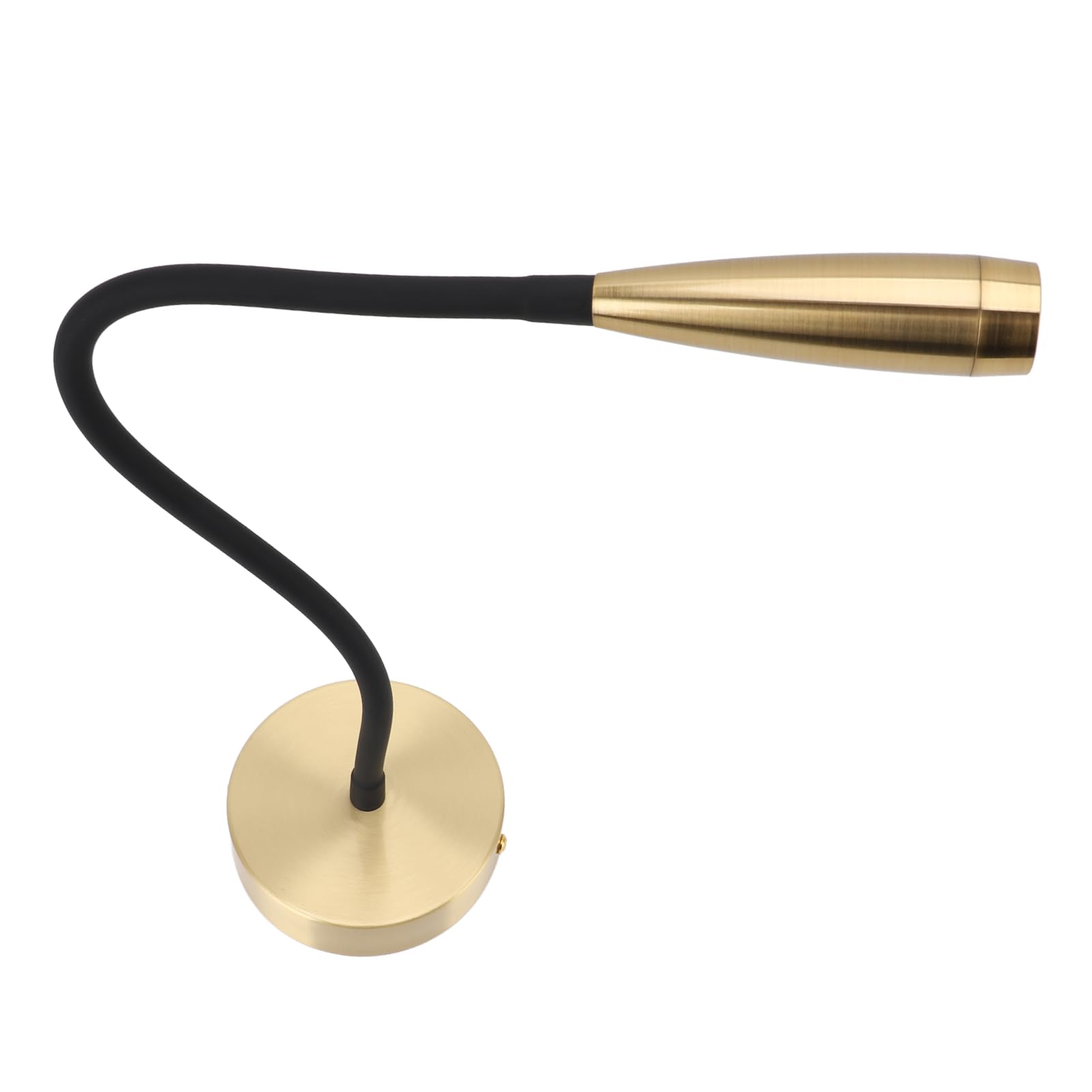 Lámpara de Lectura Montada en la Pared con Cuello de Cisne, Lámpara Cableada Ajustable de 3W y 200lm para Dormitorio de Aluminio