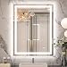 Keonjinn 36"x 28" Bathroom Mirror Anti-Fog Wall Mounted Makeup Mirror with LED Light Over Vanity (Vertical)