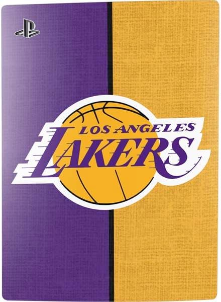 Skinit Decal Gaming Skin Compatible with PS5 Bundle - Officially Licensed NBA Los Angeles Lakers Canvas Design