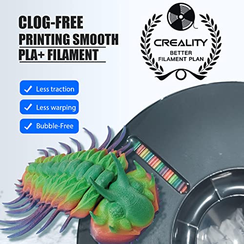 Creality Pla Filament Pro Rainbow, Filamento de Impressora 3D de 1,75 Mm, Filamento de Impressão End