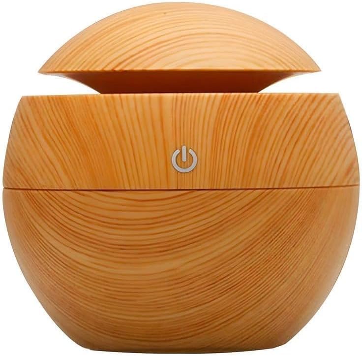 Umidificador de Ar Difusor de Aromas Ultrassônico 130ml com Óleos Essenciais, LED, Bivolt, Silencioso e Portátil – Umidificador Vapor Frio para Quarto, Bebê, Casa, Escritório, Aromaterapia e Bem-Estar