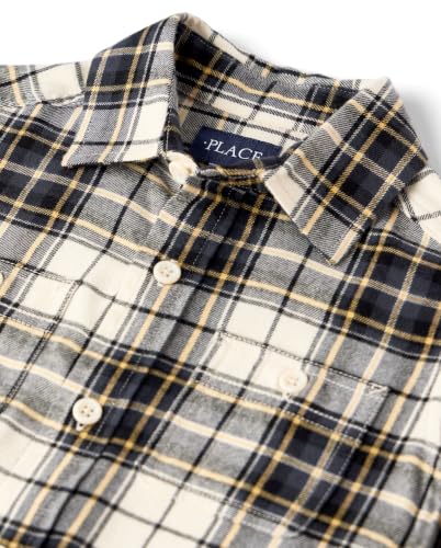 Image of The Children's Place Boys Long Sleeve Plaid Flannel Button Up Shirt
