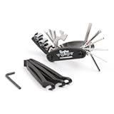 WOTOW Bike Repair Tool Kit&comma; 16 in 1 Bicycle Multitool with Tire Levers Hex Spoke Wrench&comma; Multi Function Accessories Set for Road Mountain Bikes