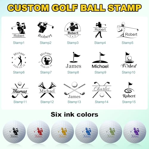 Personalized Golf Ball Stamp 20mm