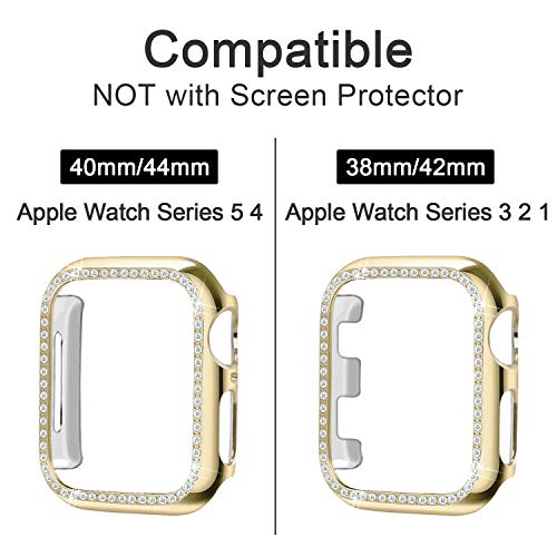 Yolovie Compatible for Apple Watch Case 42mm iWatch Cover with Bling Crystal Diamonds Shiny Rhinestone Bumper - Image 2