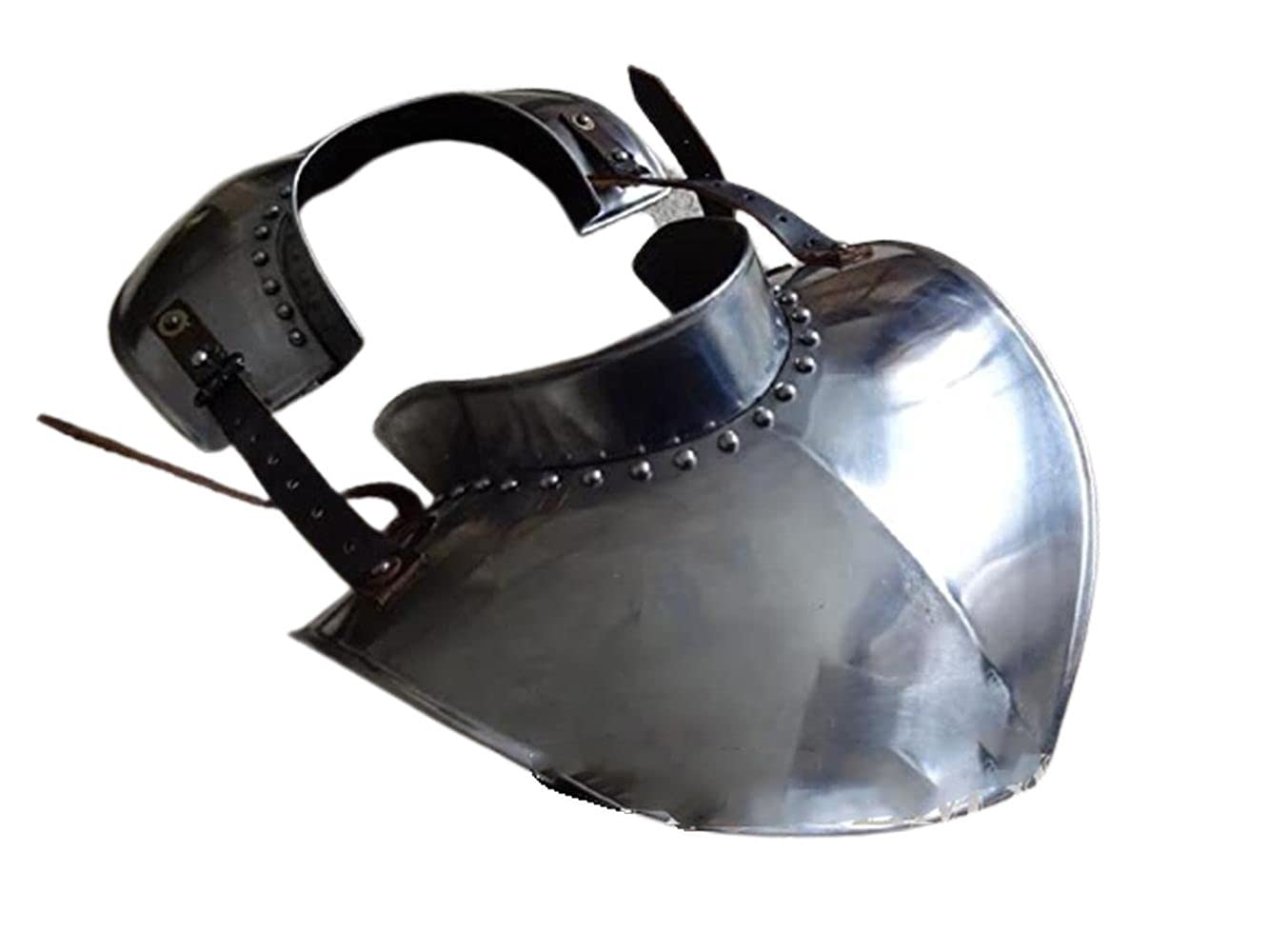 NauticalMart Steel Neck Armor Gorget with Standing Collar Re-Enactment Stage & LARP