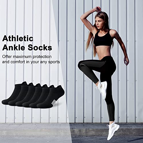 Image of Ankle Socks Womens Athletic Running Comfort Cushioned 3 /5 /6Pairs