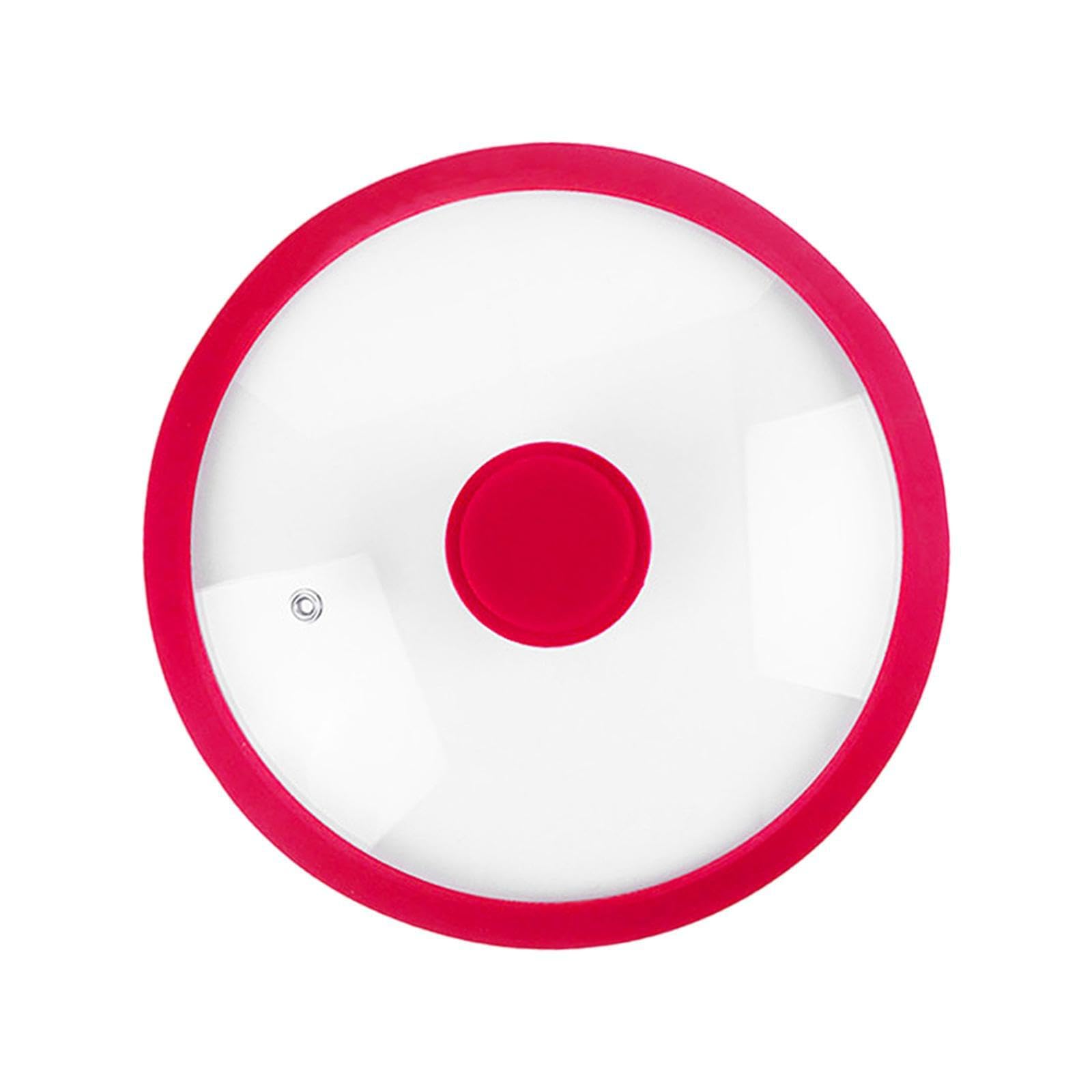 POXZSFX Frying Pan Wok Skillets Replacement Top Cover Featuring Anti Scalding Properties Allows Safe Meal Preparation With Ease Universal Lid Lid For Pan, red, 33cm