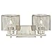 Westinghouse Lighting 6327700 Morrison Two-Light Indoor Wall Fixture, Brushed Nickel Finish with Mesh Shades