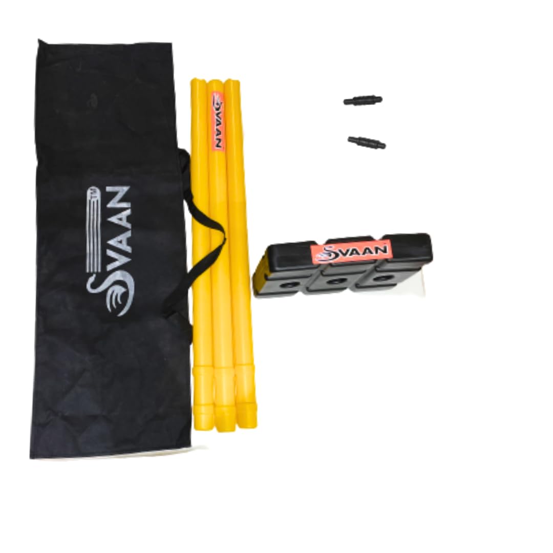 SVAAN CricketStump Set with Free Bag Including 3 Stumps, 2 Bails and 1 Base (B0C4TZ6T3D) Amazon Price History, Amazon Price Tracker