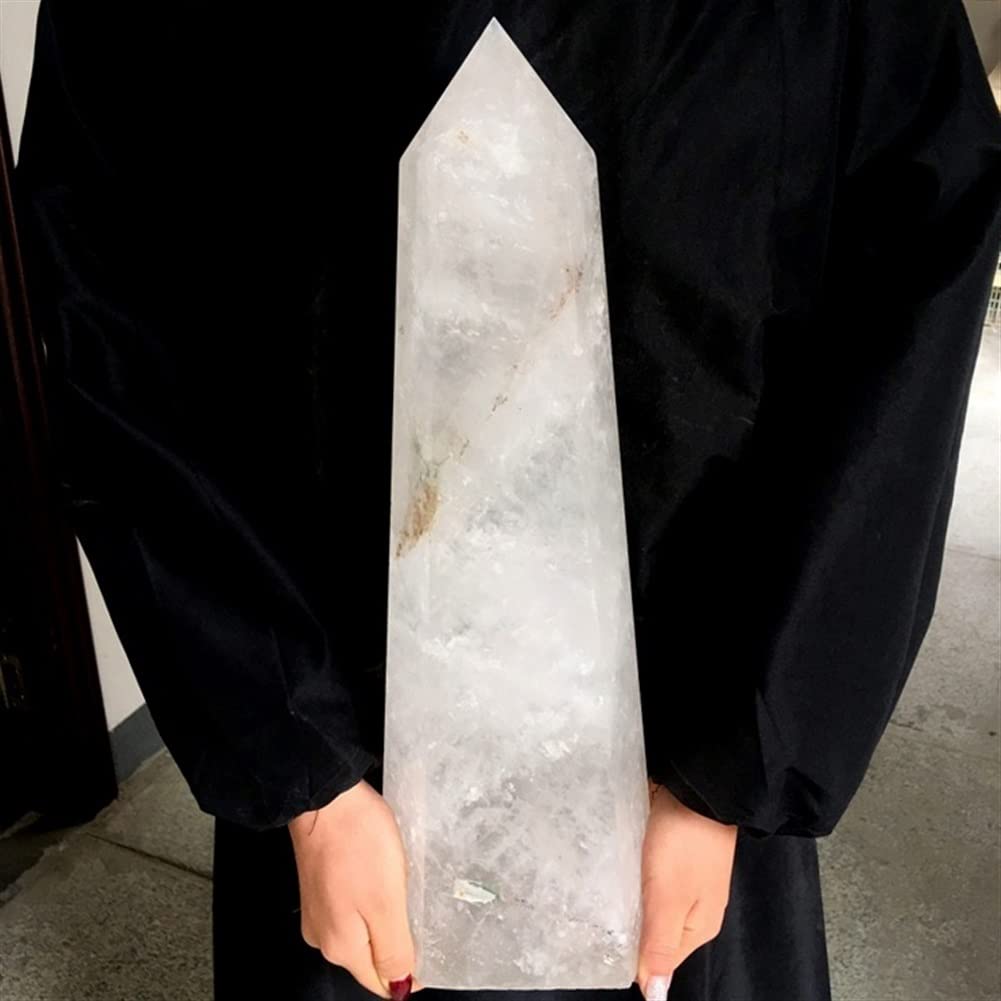quartz decoration Natural Large Clear Quartz Crystal Reiki Healing Points For Decoration Crystal Wands (Size : 1300-1400g)
