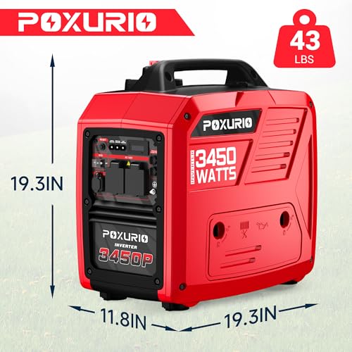 Image of 3450-Watt Portable Inverter Generator for Camping & RV, 1.6 Gallon Gas Tank for 8.3 Hours Use, 120V Gas Powered Generator Ultra-Quiet Operation, EPA Compliant